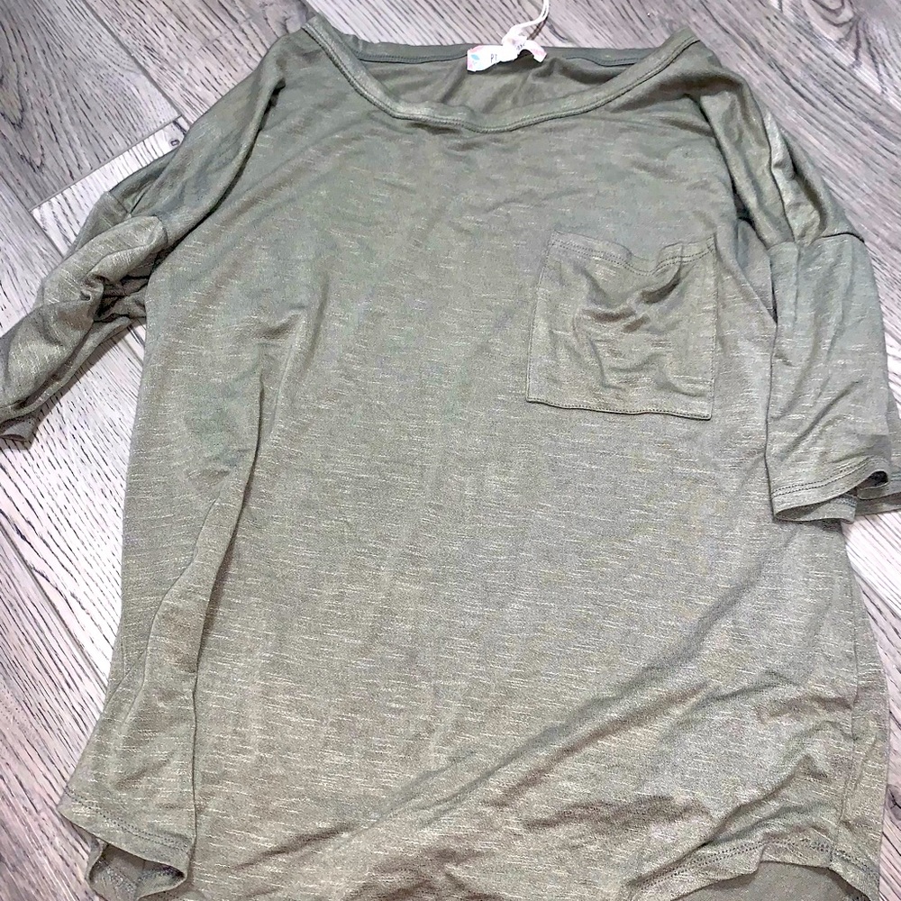 sage green shirt